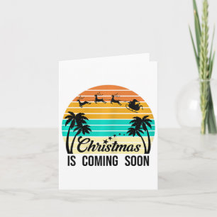 Weihnachten im Juli Sommer Lustiges Santa-Design a Karte