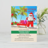 Weihnachten im Juli Sommer Party Einladung (Stehend Vorderseite)