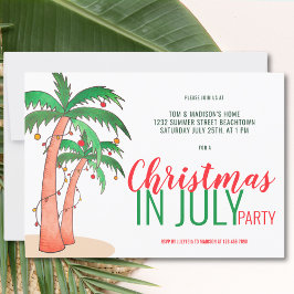 Weihnachten im Juli Sommer Party Einladung