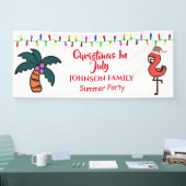 Weihnachten im Juli Sommer Party Flamingo  Banner (Messe)