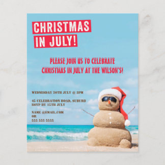 Weihnachten im Juli Sommer Party Flyer