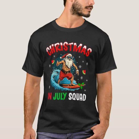 Weihnachten im Juli Sommer Santa Claus Beach Hawai T-Shirt (Vorderseite)