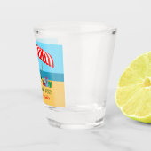 Weihnachten im Juli Sommer Santa Claus Beach Party Schnapsglas (Rechts)