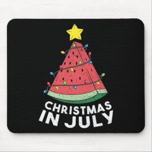 Weihnachten im Juli Sommer Wassermelone Xmas Baum Mousepad