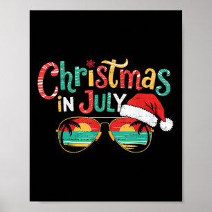 Weihnachten im Juli Sommer Weihnachten Beach Vacat Poster