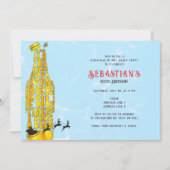 Weihnachten im Juli Sommer Weihnachtsmann & GRILLE Einladung (Vorderseite)