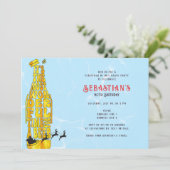 Weihnachten im Juli Sommer Weihnachtsmann & GRILLE Einladung (Stehend Vorderseite)