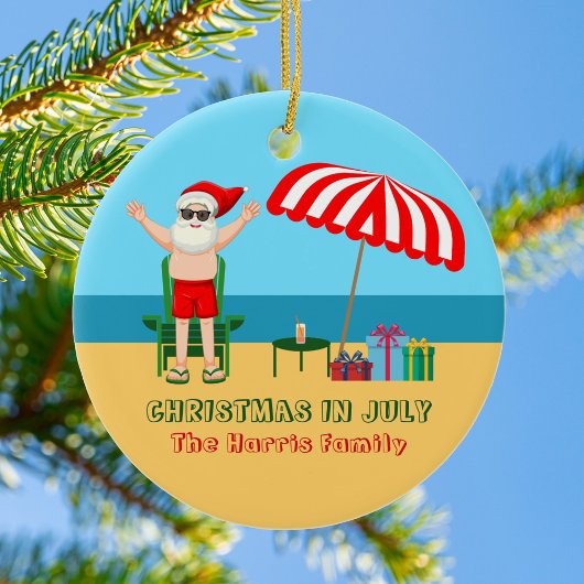 Weihnachten im Juli Sommer Weihnachtsmann Niedlich Keramik Ornament