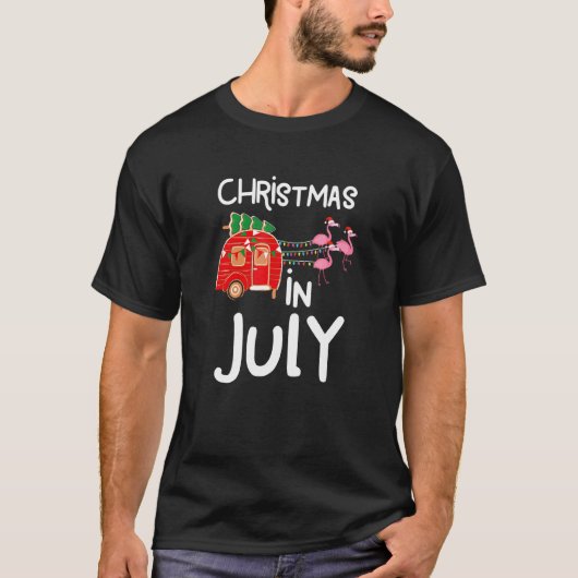 Weihnachten im Juli Sommercampingplatz T-Shirt (Vorderseite)
