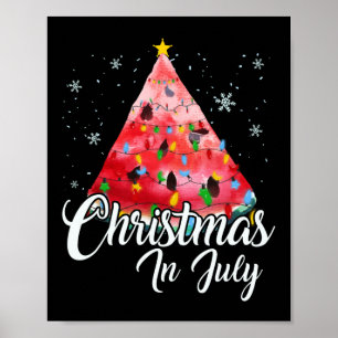 Weihnachten im Juli Sommerdesign Melon Weihnachten Poster