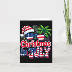 Weihnachten im Juli Sommerstrand Hawaii Santa Usa Karte