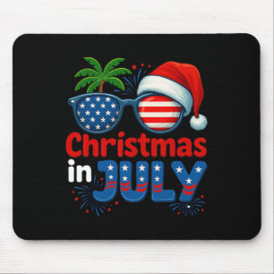 Weihnachten im Juli Sommerstrand Hawaii Santa USA Mousepad