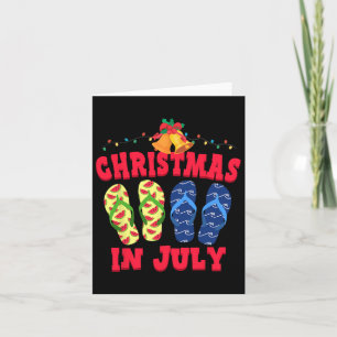 Weihnachten im Juli Sommerurlaub Flip Flops Karte