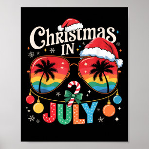 Weihnachten im Juli Sonnenbrille Beach Weihnachtsm Poster
