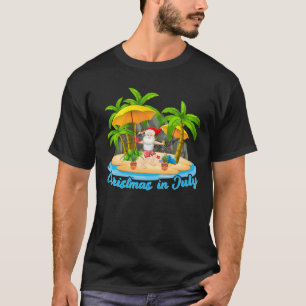 Weihnachten im Juli Sonnenbrille Santa Beach Summe T-Shirt