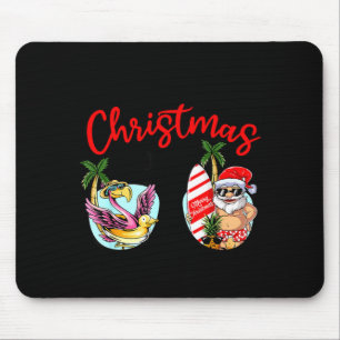Weihnachten im Juli Sonnenbrille Santa Flamingo So Mousepad