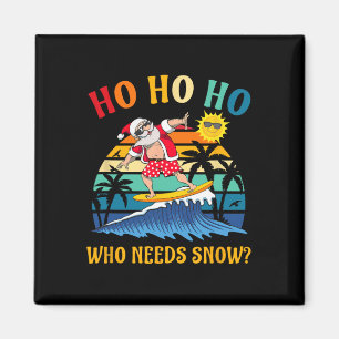 Weihnachten im Juli Spaß Santa Surfen Sommer Stran Magnet