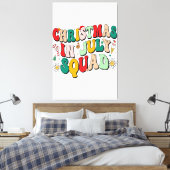 Weihnachten im Juli Squad Funny Summer Xmas Beach  Leinwanddruck (Insitu (Schlafzimmer))