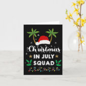 Weihnachten im Juli Squad Funny Summer Xmas Santa Karte (Gelbe Blume)