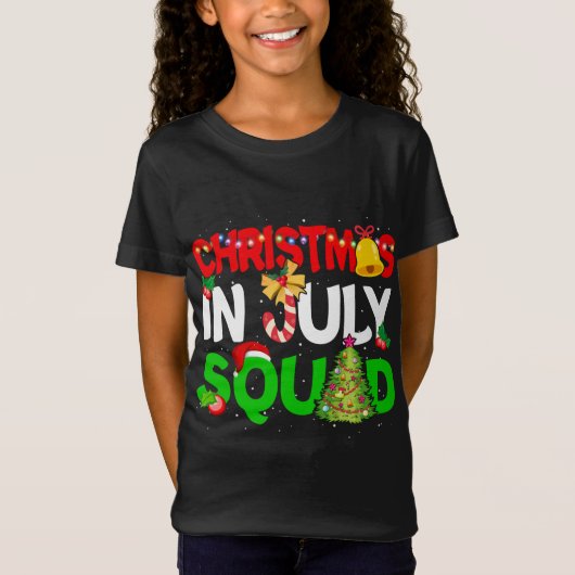 Weihnachten im Juli Squad Funny Summer Xmas T-Shirt (Vorderseite)