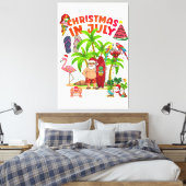 Weihnachten im Juli Squad Santa und Freunde Weihna Leinwanddruck (Insitu (Schlafzimmer))