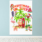 Weihnachten im Juli Squad Santa und Freunde Weihna Leinwanddruck (Insitu (Holzboden))