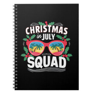 Weihnachten im Juli Squad Sonnenbrille Sommer Stra Notizblock