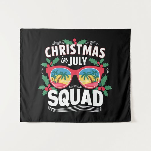 Weihnachten im Juli Squad Sonnenbrille Summer Beac Wandteppich (Vorderseite (Horizontal))