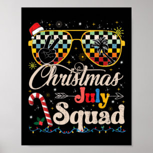 Weihnachten im Juli Squad Sungles Summer Beach Fun Poster