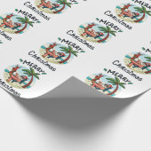 Weihnachten im Juli Square Sticker Postkarte Geschenkpapier (Ecke)