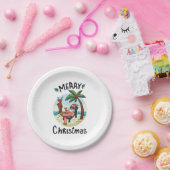 Weihnachten im Juli Square Sticker Postkarte Pappteller (Party)