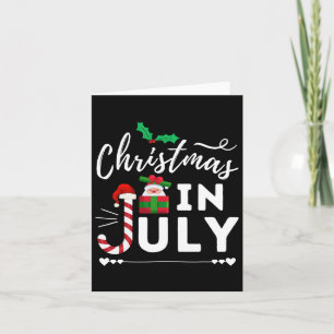 Weihnachten im Juli Strand Sommer Santa Hut Gesche Karte