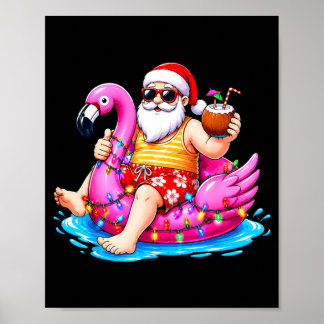 Weihnachten im Juli Strand Sommer Santa Jungen Her Poster