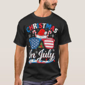 Weihnachten im Juli Summer Beach Hawaii Santa Usa T-Shirt (Vorderseite)
