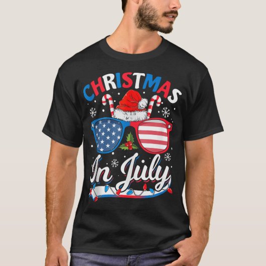 Weihnachten im Juli Summer Beach Hawaii Santa Usa T-Shirt (Vorderseite)