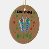 Weihnachten im Juli Summer Beach Vacacation Gedreh Keramik Ornament (Rechts)