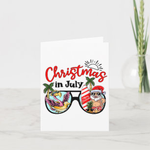 Weihnachten im Juli Sungles Santa Flamingo Sommer Karte