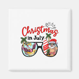 Weihnachten im Juli Sungles Santa Flamingo Sommer Magnet