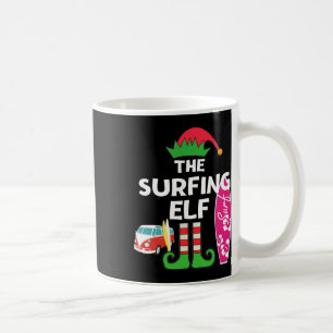 Weihnachten im Juli Surf-Elfe Sommer Strandurlaub Kaffeetasse