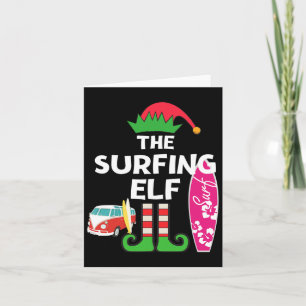 Weihnachten im Juli Surfen Elf Sommer Beach Vacati Karte