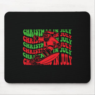 Weihnachten im Juli Surfen Lustig Groovy Surfen Sa Mousepad