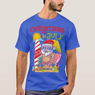Weihnachten im Juli Surfen Santa Summer Beach Vaca T-Shirt