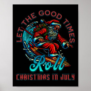 Weihnachten im Juli Surfen Weihnachten Beach Weihn Poster