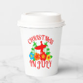 Weihnachten im Juli Surfer Party Pappbecher (Vorderseite)