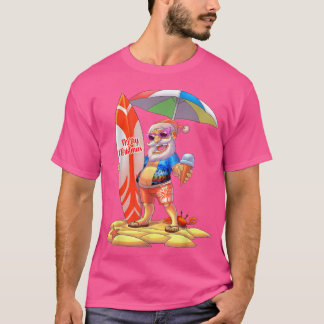 Weihnachten im Juli Surfer Santa Hawaiian Family M T-Shirt