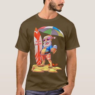Weihnachten im Juli Surfer Santa Hawaiian Family M T-Shirt