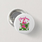 Weihnachten im Juli süßer Sommer Flamingo Button (Vorne & Hinten)