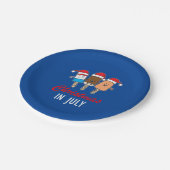 Weihnachten im Juli Sweet Leckerei Rot Weiße Telle Pappteller (Schrägansicht)