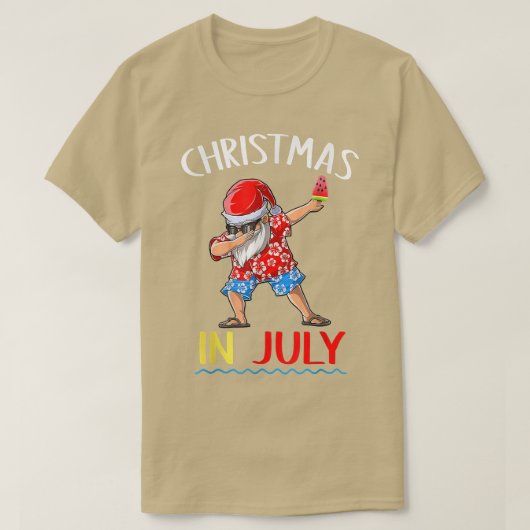 Weihnachten im Juli T-Shirt Funny Dabbing Santa Su (Design vorne)