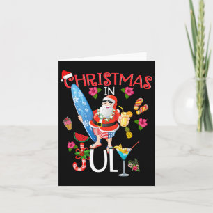 Weihnachten im Juli T Shirt Funny Santa Summer Bea Karte